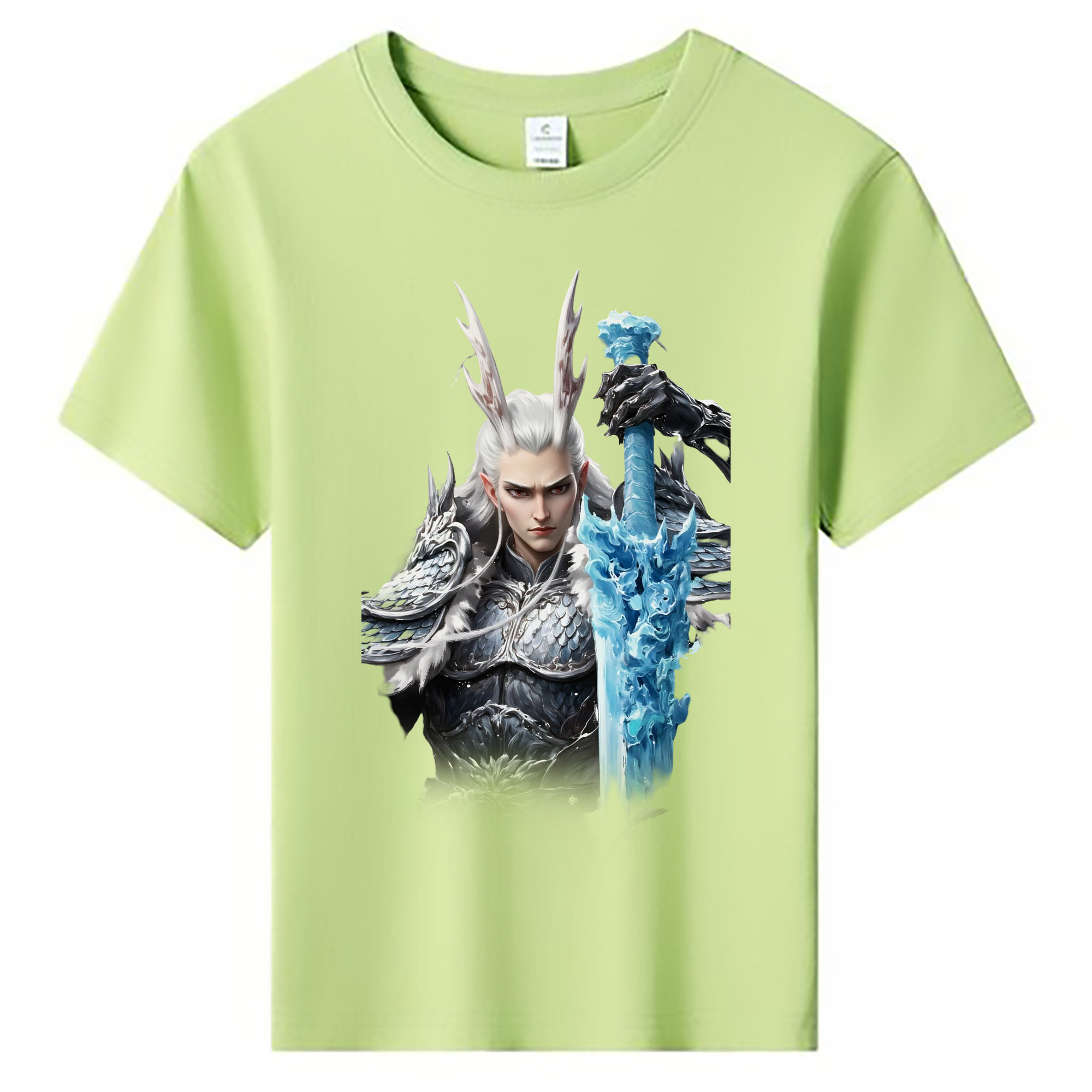 （画像用） Ne Zha 2 ナタ 魔童の大暴れ 綿100％キッズTシャツ（フロントプリント）